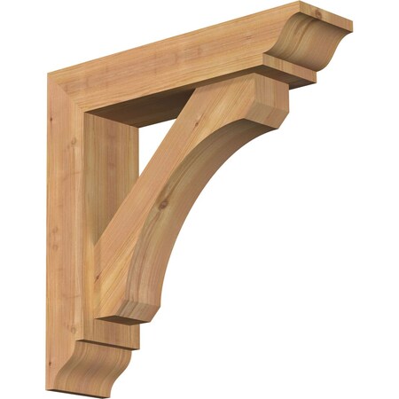 Legacy Traditional Smooth Bracket W/ Offset Brace, Western Red Cedar, 5 1/2W X 22D X 22H